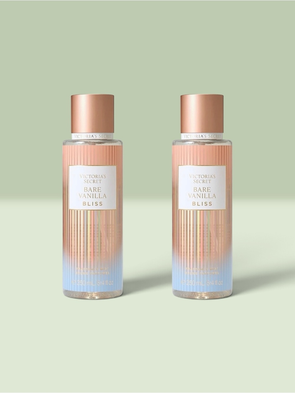 Victoria's Secret BARE VANILLA BLISS Fragrance Mist ~ 8.4 fl.oz. ( Lot of 2 )